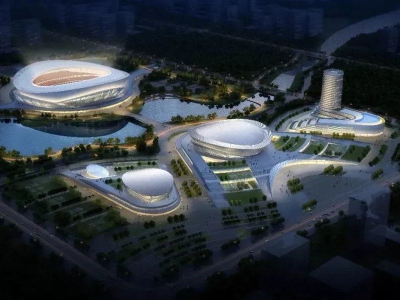 [Caso de proyecto] El Centro Deportivo Olímpico de Shandong Linyi adopta el material de aluminio Fen'an Descripción general del Centro Deportivo Olímpico de Shandong Linyi